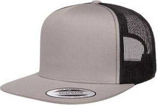 Yupoong 6006 Adult 5-Panel Trucker Cap - Charcoal Black - HIT a Double