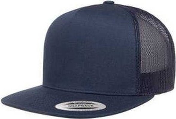 Yupoong 6006 Adult 5-Panel Trucker Cap - Navy - HIT a Double