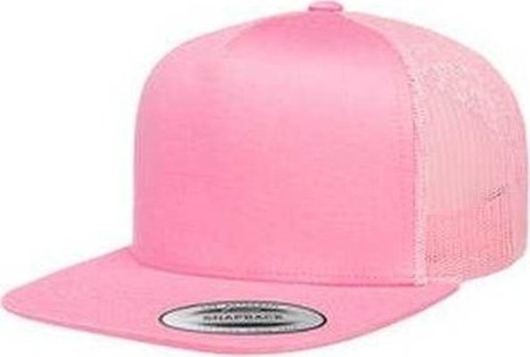 Yupoong 6006 Adult 5-Panel Trucker Cap - Pink - HIT a Double