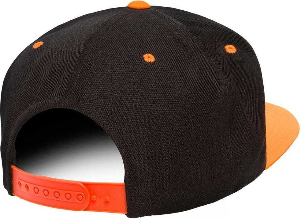 Yupoong 6089MT Classics Premium Snapback Cap 2-Tone - Black Neon Orange - HIT a Double