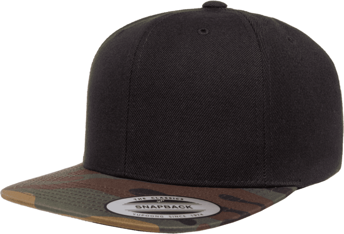 Yupoong 6089TC Classics Premium Snapback Cap - Black Camo - HIT a Double