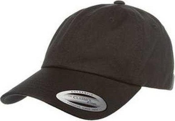 Yupoong 6245CM Adult Low-Profile Cotton Twill Dad Cap - Black - HIT a Double