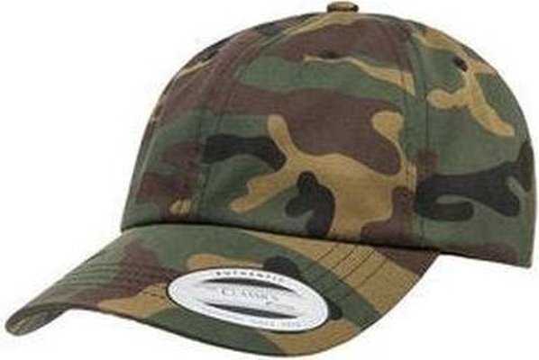Yupoong 6245CM Adult Low-Profile Cotton Twill Dad Cap - Green Camo - HIT a Double