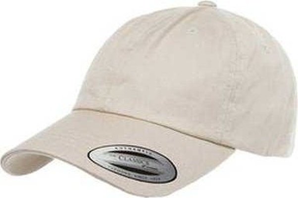 Yupoong 6245CM Adult Low-Profile Cotton Twill Dad Cap - Stone - HIT a Double
