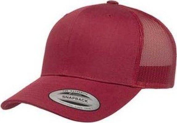 Yupoong 6606 Adult Retro Trucker Cap - Cranberry - HIT a Double