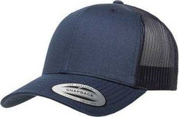 Yupoong 6606 Adult Retro Trucker Cap - Navy - HIT a Double