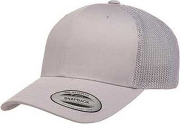 Yupoong 6606 Adult Retro Trucker Cap - Silver - HIT a Double