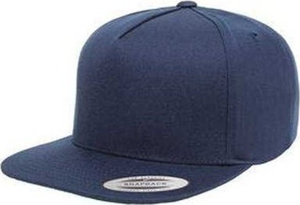 Yupoong Y6007 Adult 5-Panel Cotton Twill Snapback Cap - Navy - HIT a Double