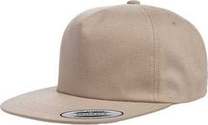 Yupoong Y6502 Adult Unstructured 5-Panel Snapback Cap - Khaki - HIT a Double