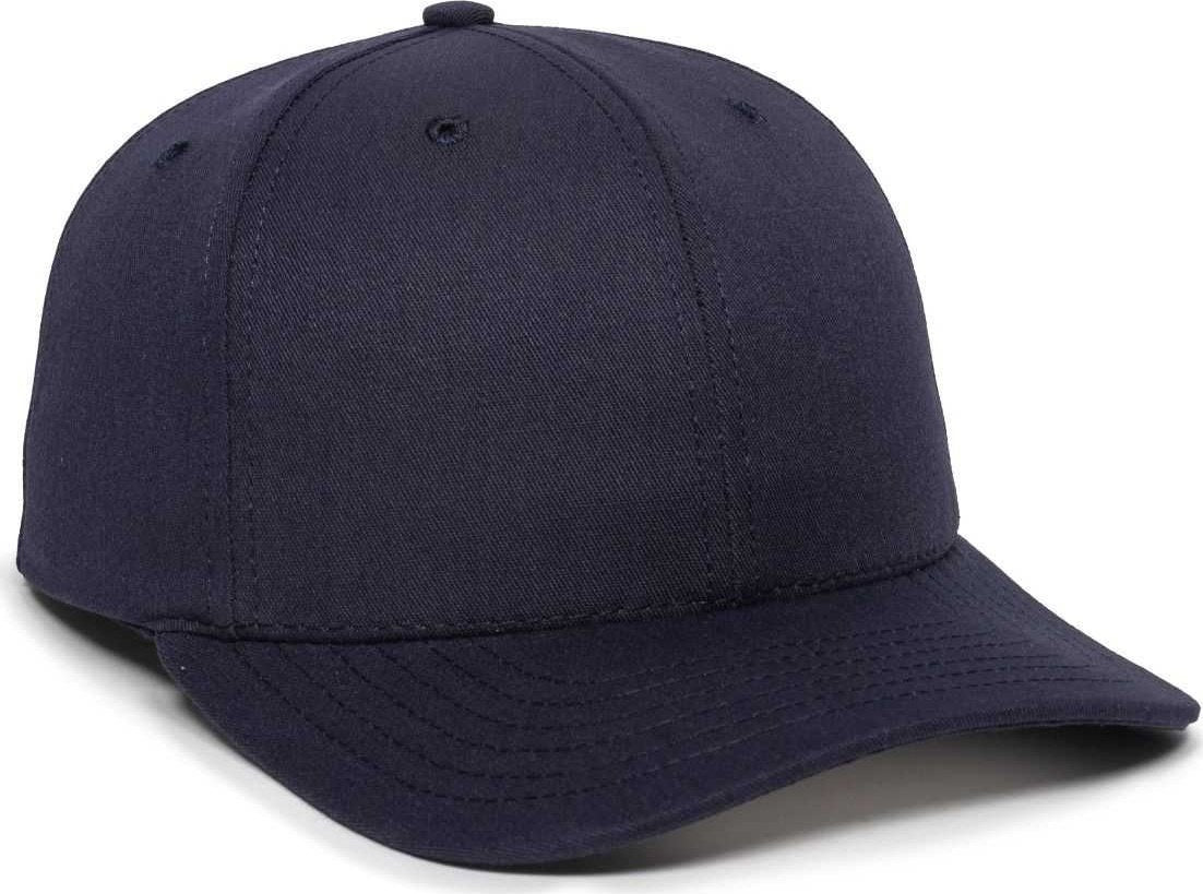 OC Sports AM-101 USA Made Solid Back Cap - Navy - HIT a Double - 1
