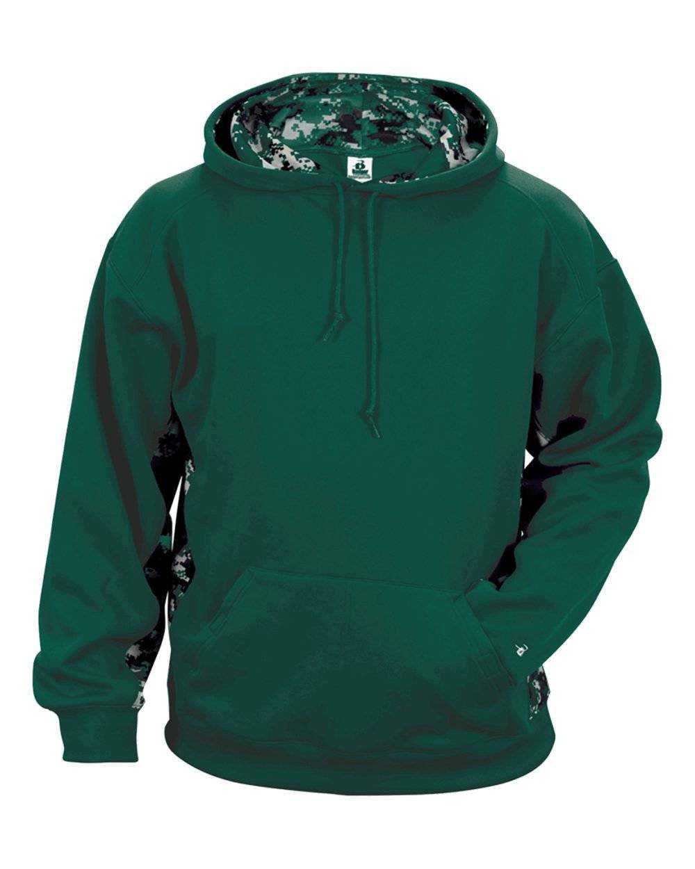 Badger Sport 2464 Digital C/B Youth Hoodie - Forest Forest Digital - HIT a Double - 1