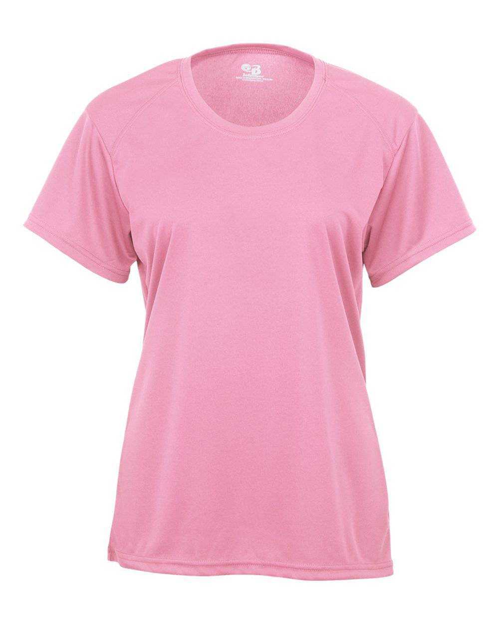 Badger Sport 4160 Ladies B-Core Tee - Pink - HIT a Double - 1