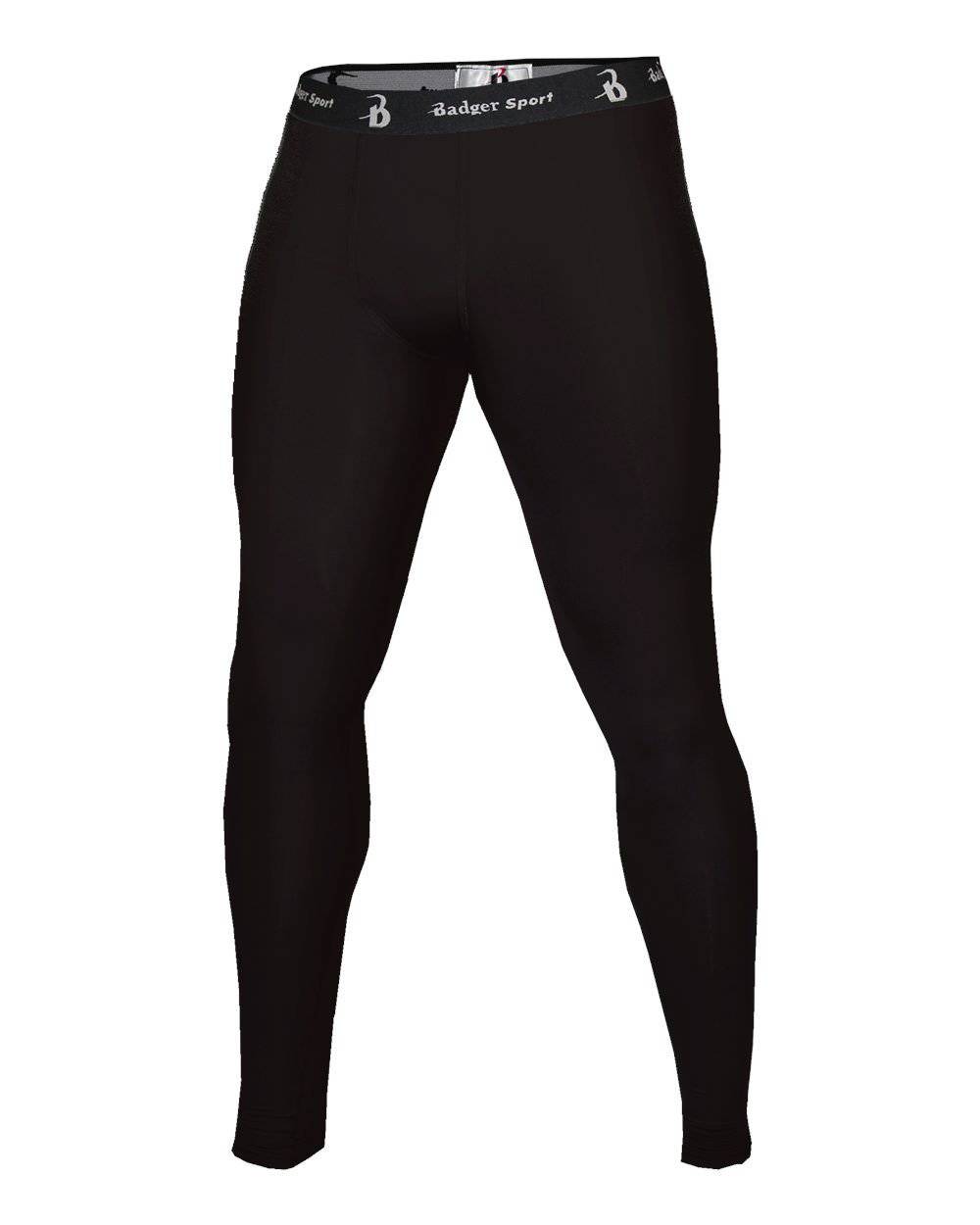 Badger Sport 4610 Full Length Compression Tight - Black - HIT a Double - 1