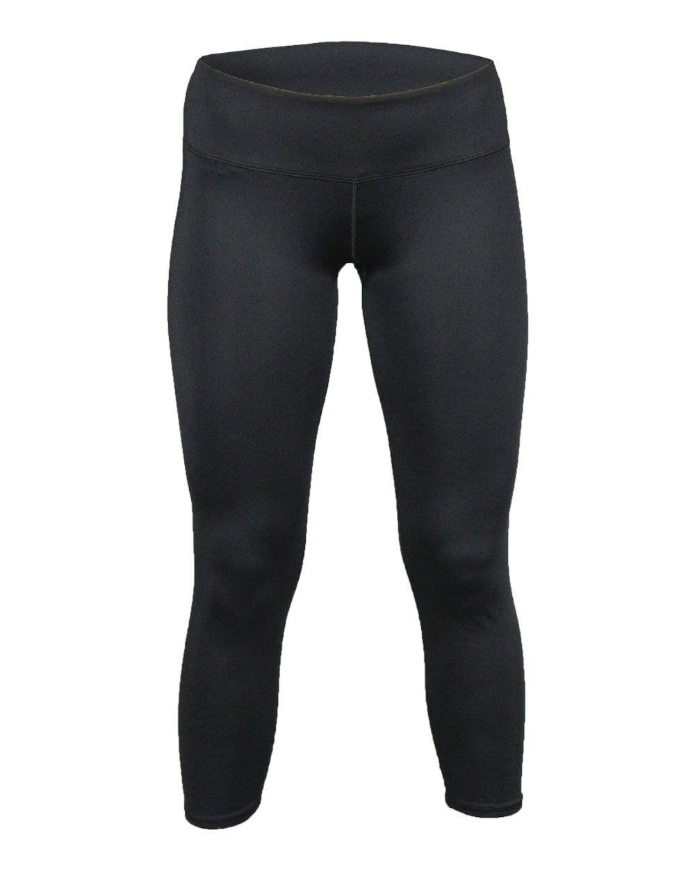 Badger Sport 4617 Ladies Crop Tights - Black - HIT a Double - 1