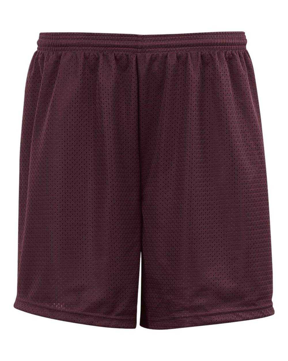 C2 Sport 5209 Youth Mesh 6" Short - Maroon - HIT a Double - 1
