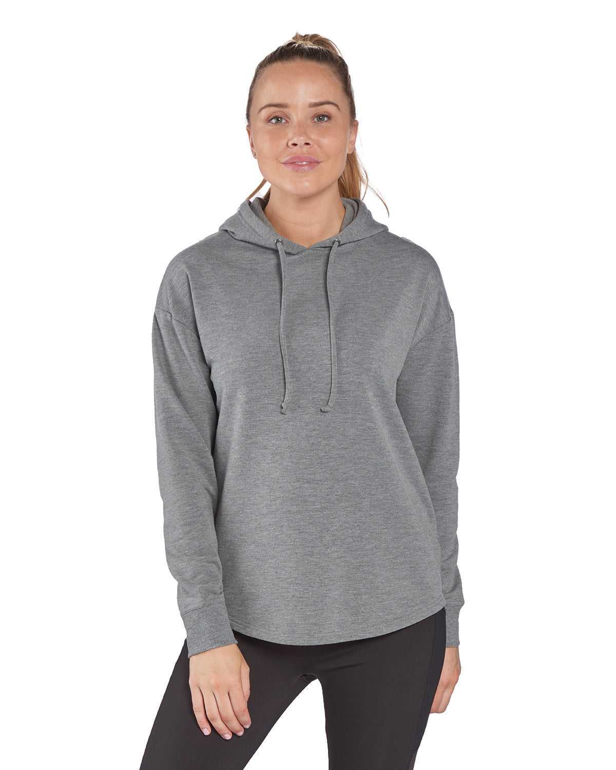 Boxercraft BW5301 Women's Dream Fleece Hooded Pullover - Oxford Heather - HIT a Double - 1