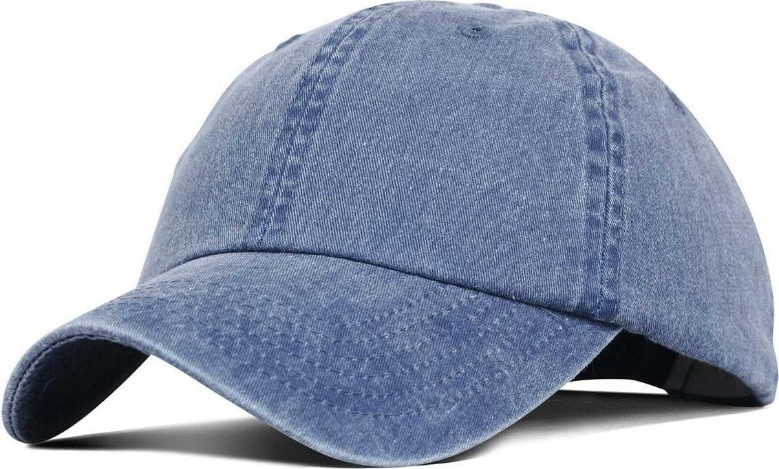 Fahrenheit F470 Promotional Pigment Dyed Washed Cotton Cap - Blue - HIT a Double - 1