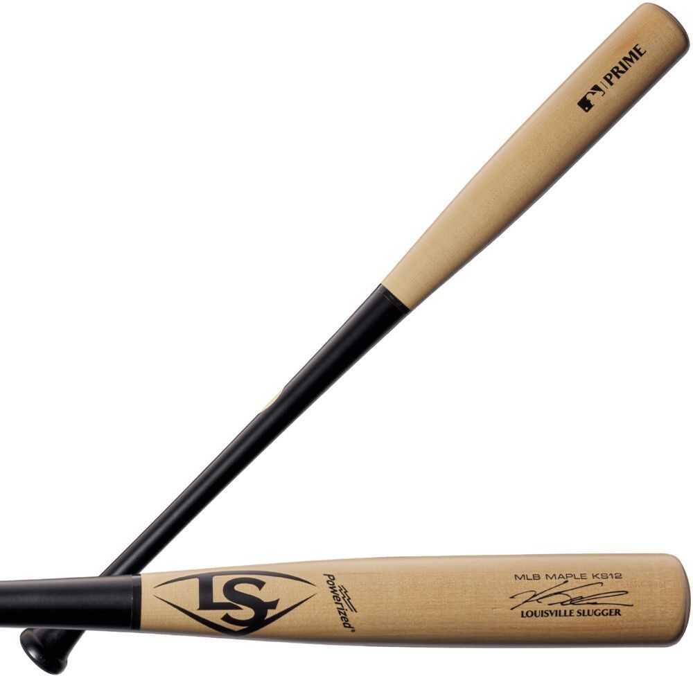 Louisville Slugger MLB Prime Maple KS12 Kyle Schwarber Player-Inspired Model 34&quot; Baseball Bat - Black Red - HIT a Doulbe
