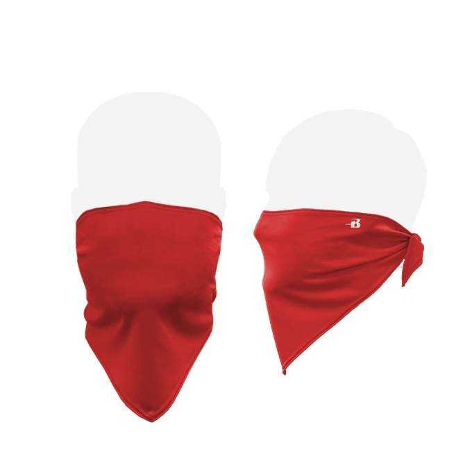 Badger Sport 1919 B-Core Face Bandana - Red - HIT a Double - 1