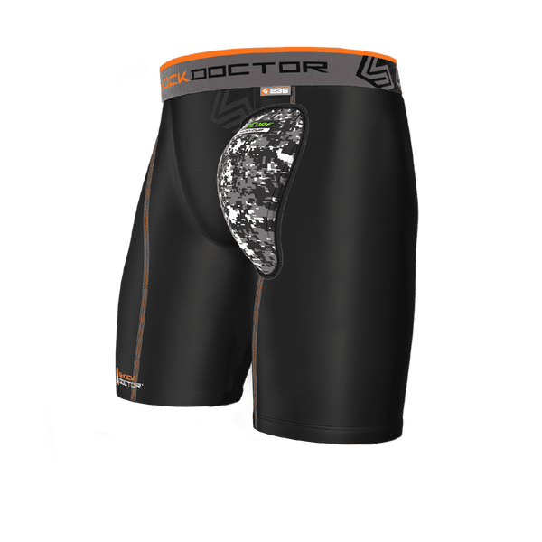 Shock Doctor 235 Compression Short w/AirCore Hard Cup Boys - Black