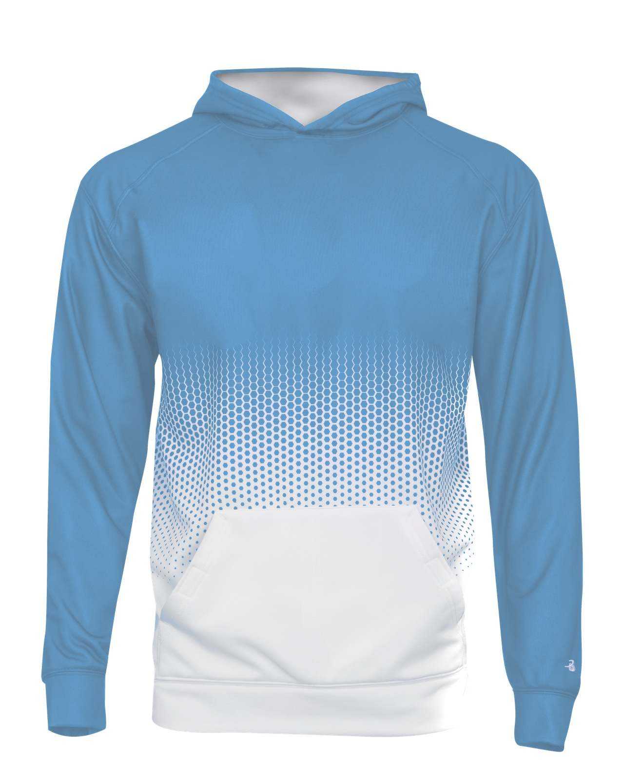 Badger Sport 2404 Hex 2.0 Youth Hoodie - Columbia Blue Hex - HIT a Double - 1