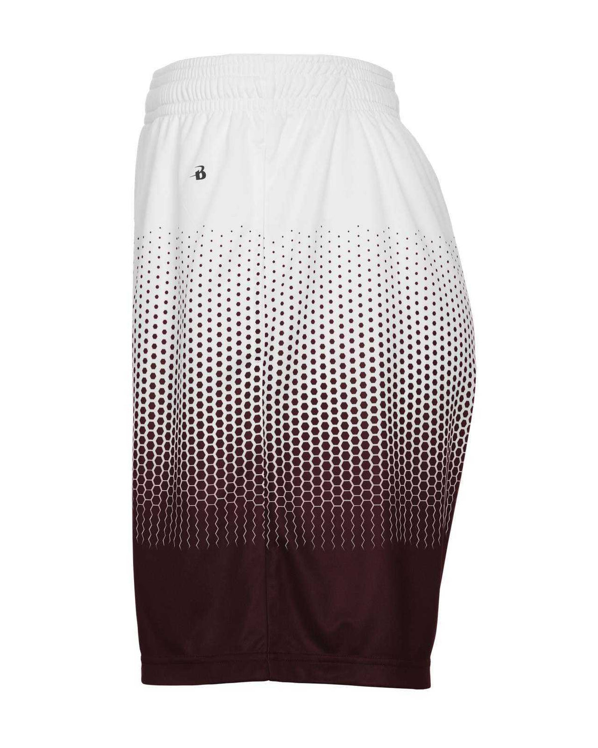 Badger Sport 2221 Hex 2.0 Youth Short - Maroon White - HIT a Double - 2