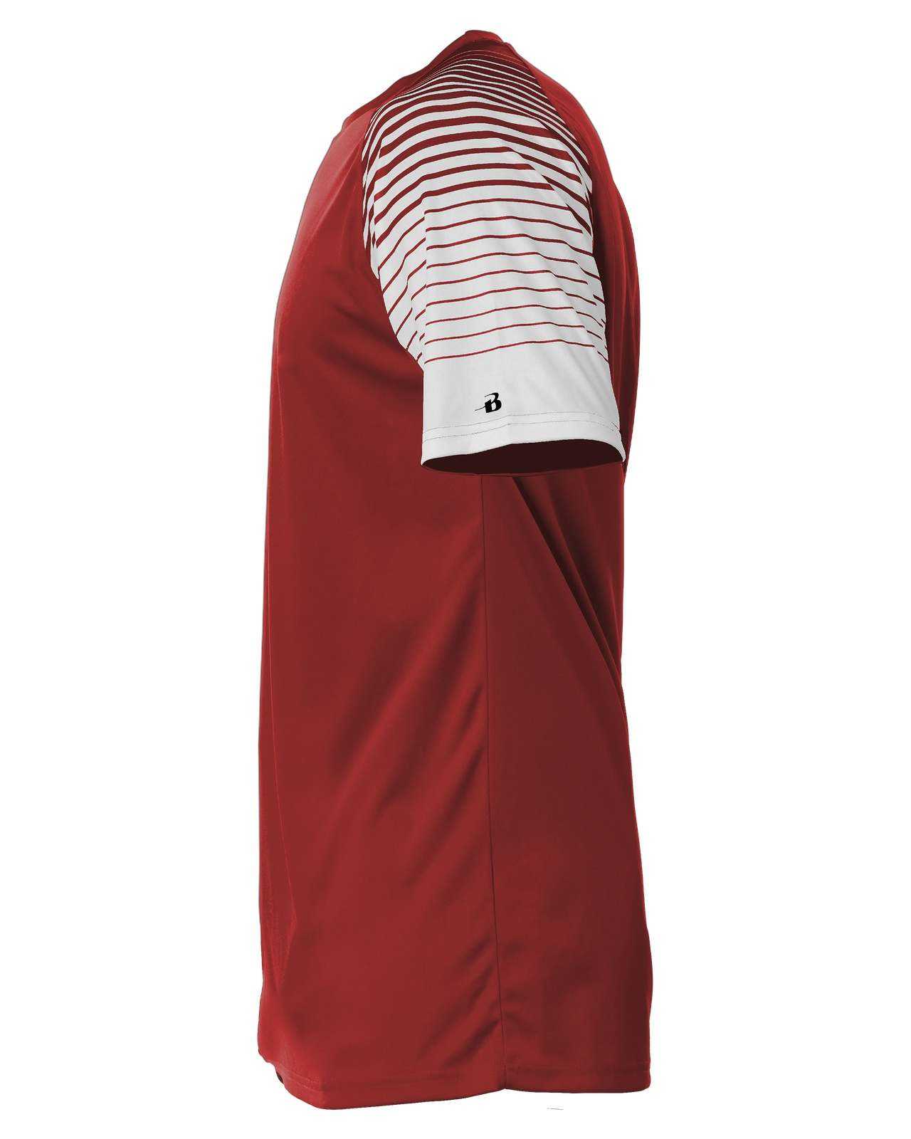 Badger Sport 2210 Lineup Youth Tee - Red - HIT a Double - 1