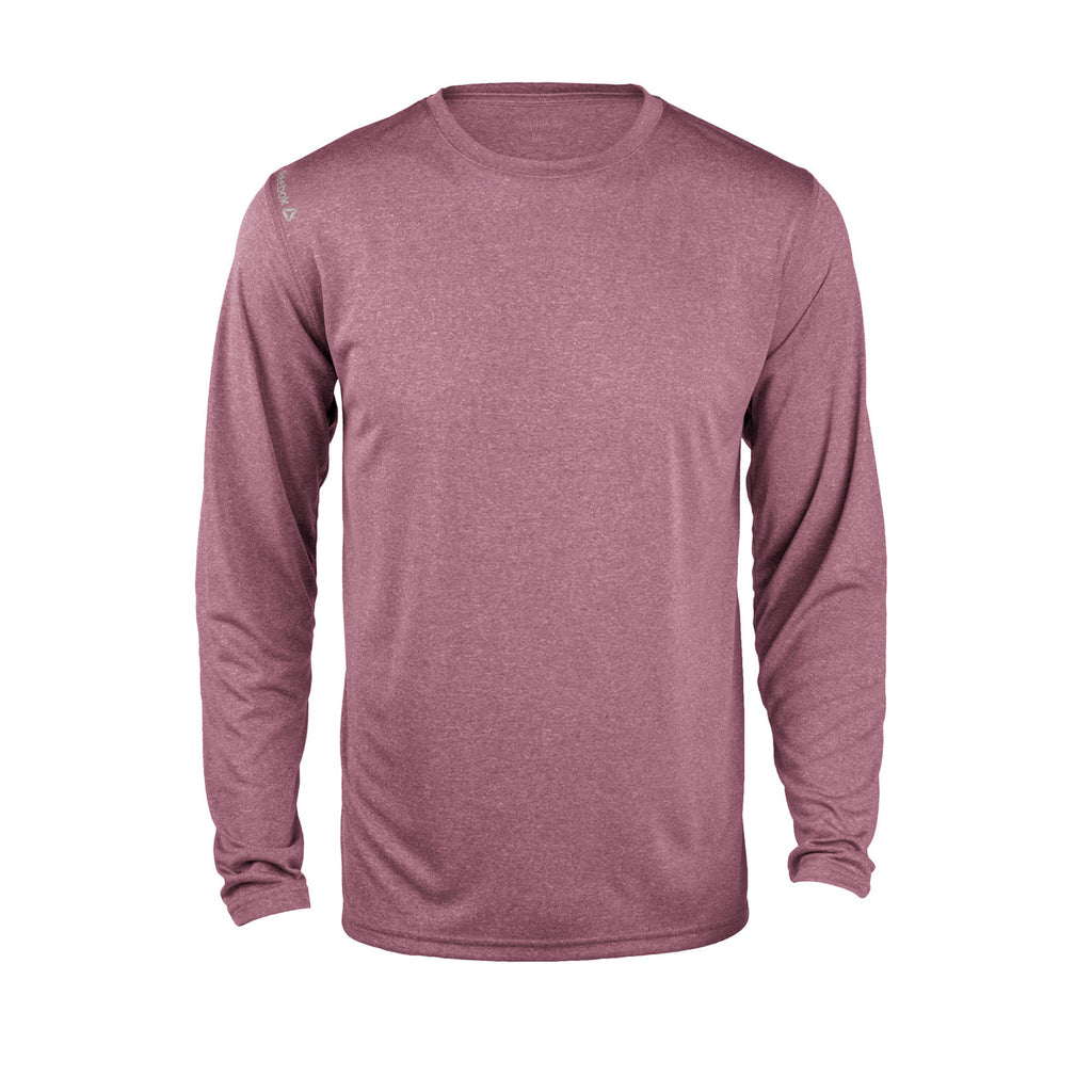 Reebok 7126 Marathon Long Sleeve Tee - Heather Maroon