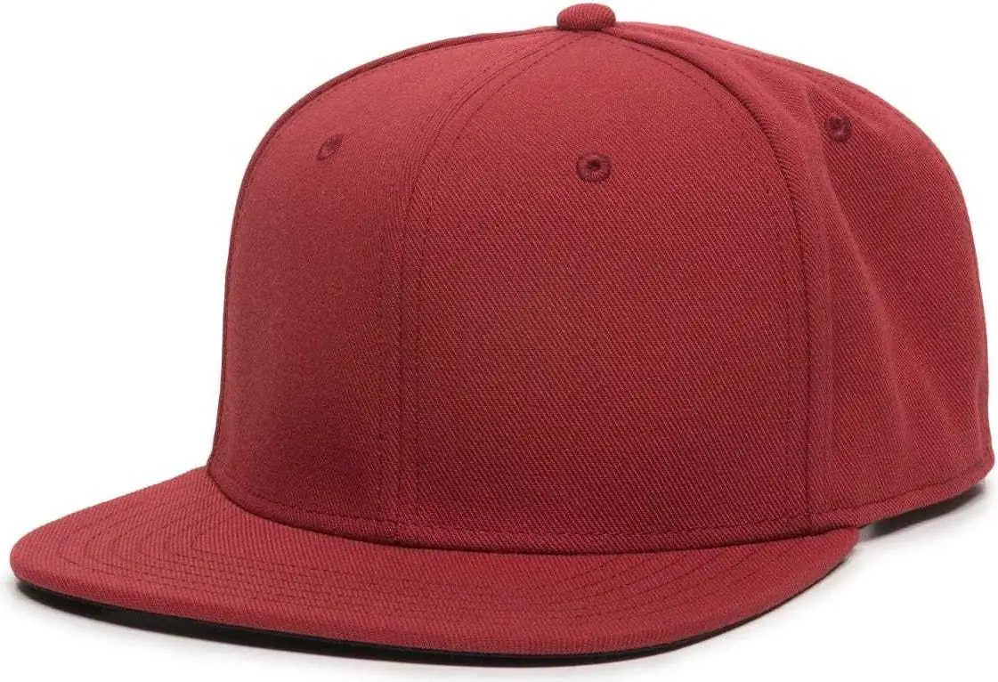 Oc Sports Redlbl101 Adjustable Flat Bill Heathered Cap - Red - 6 7/8’’ - 7 1/2’’