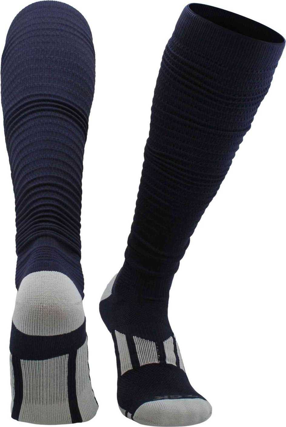 TCK Crunch Football Knee High Socks - Navy - HIT a Double - 1