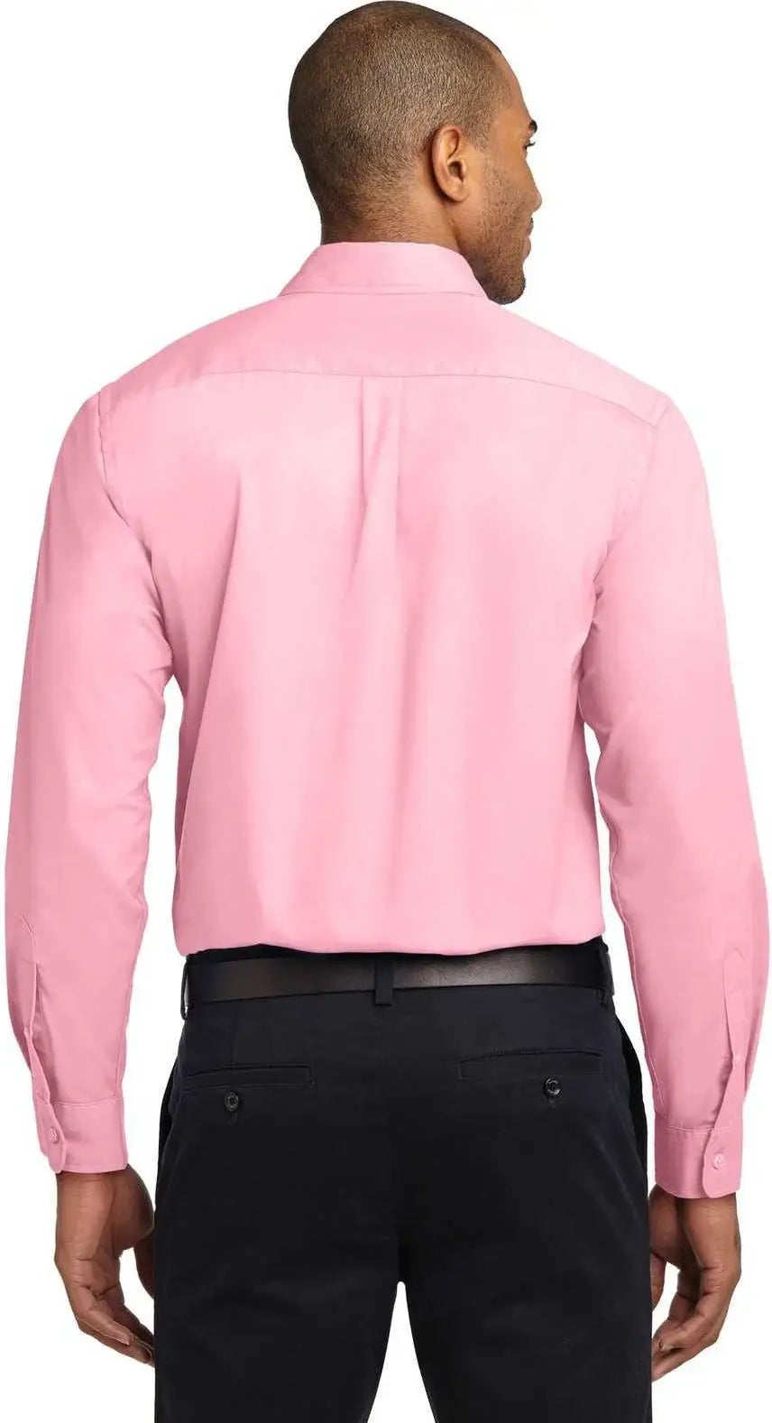 Port Authority S608es Extended Size Long Sleeve Easy Care Shirt - Light Pink