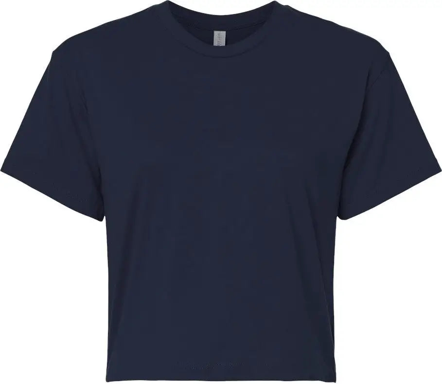 Next Level 1580 Women’s Ideal Crop Tee - Midnight Navy - Ladies Xs