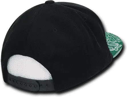 Decky 1093 Bandanna Snapback Cap - Black Kelly - one Size Fits Most