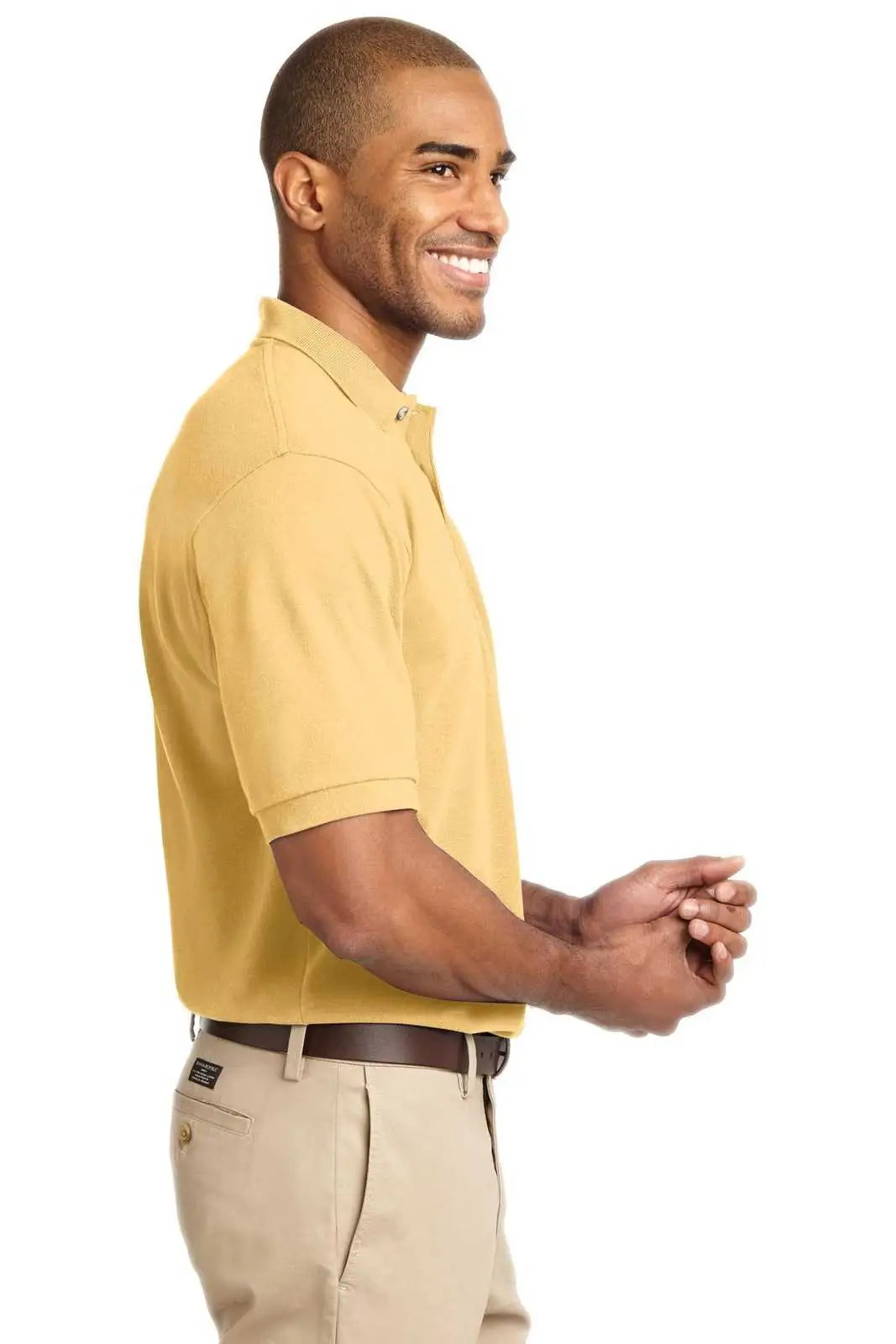 Port Authority K420 Heavyweight Cotton Pique Polo - Yellow