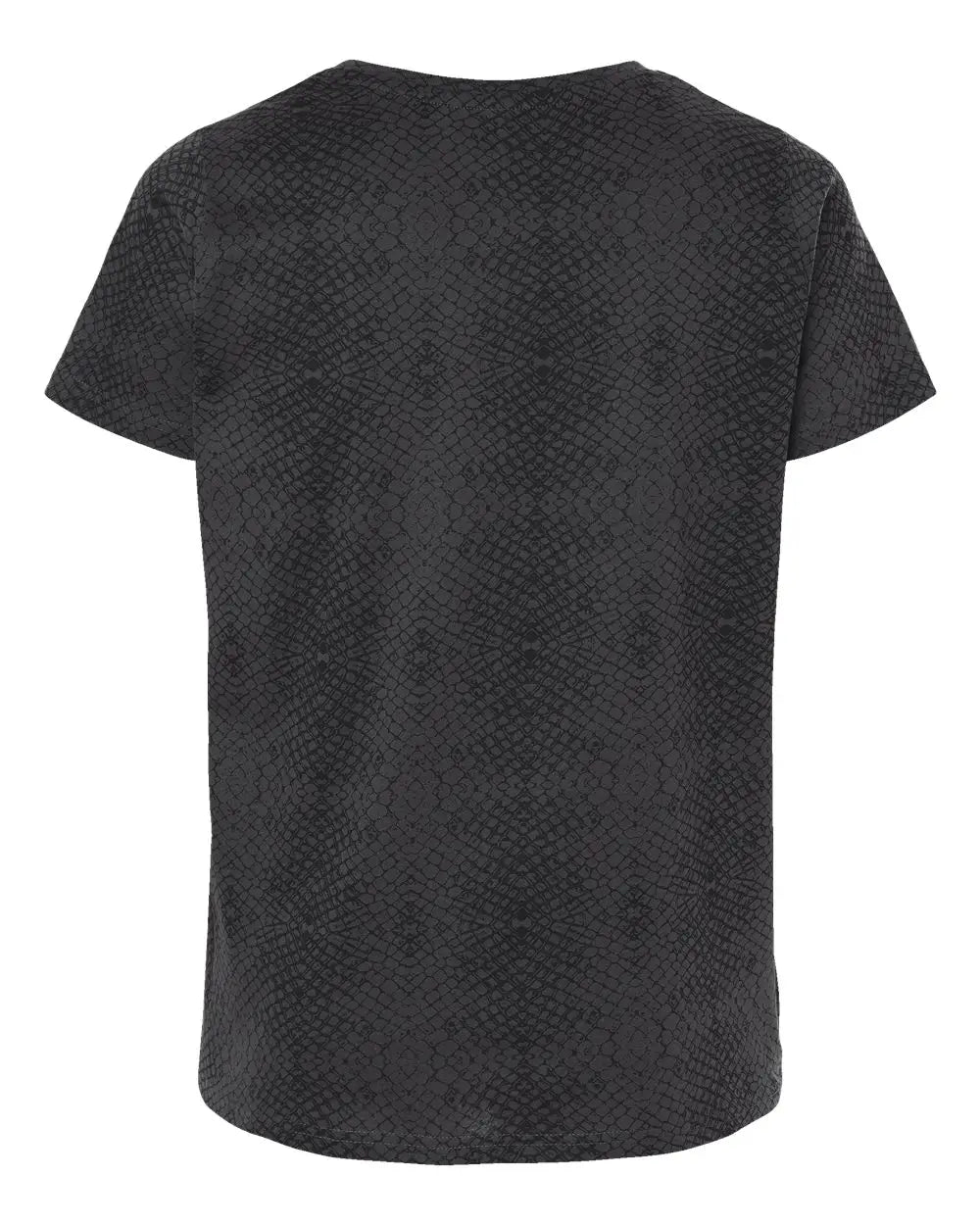 Lat 3816 Curvy Collection Women’s Fine Jersey Tee - Black Reptile