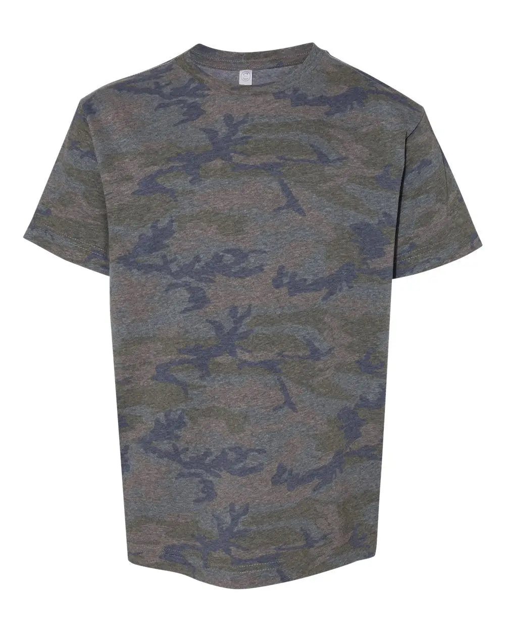 Lat 6101 Youth Fine Jersey Tee - Vintage Camo - Dark Gray / Xs