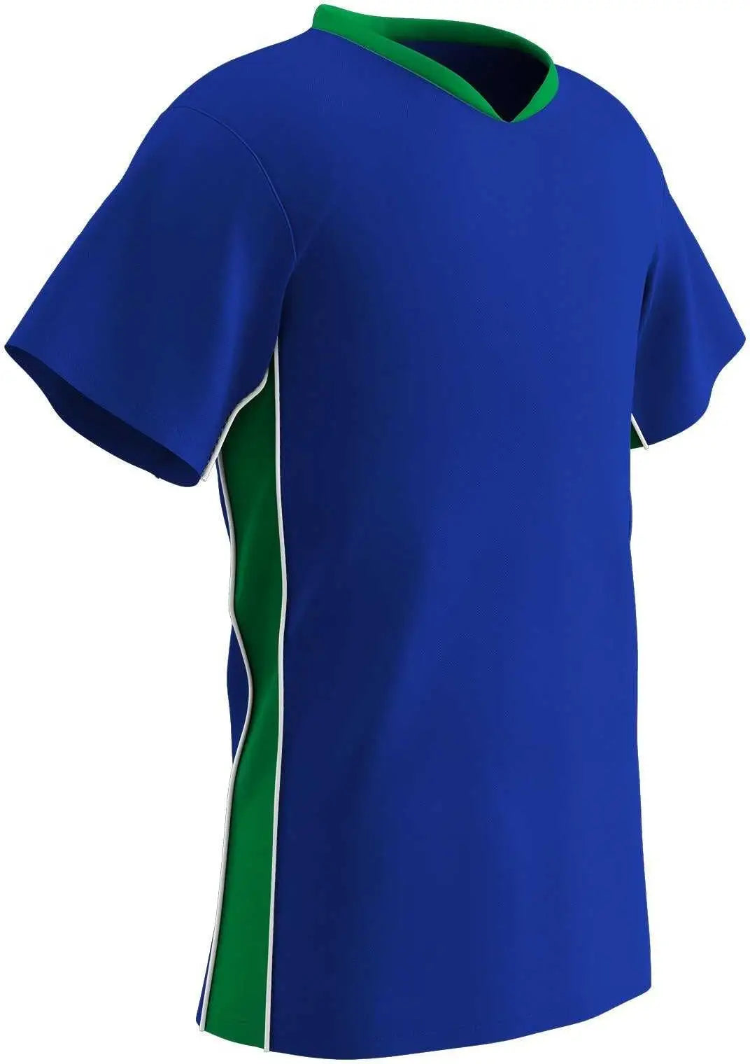 Champro Sj10 Header Soccer Jersey - Royal Neon Green White