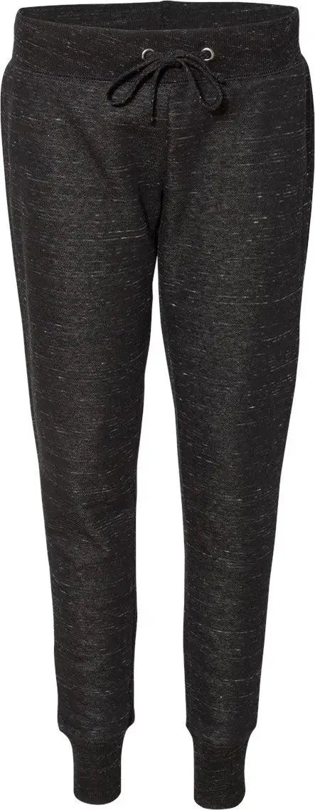 J. America 8675 Women’s Mélange Fleece Joggers - Black - s