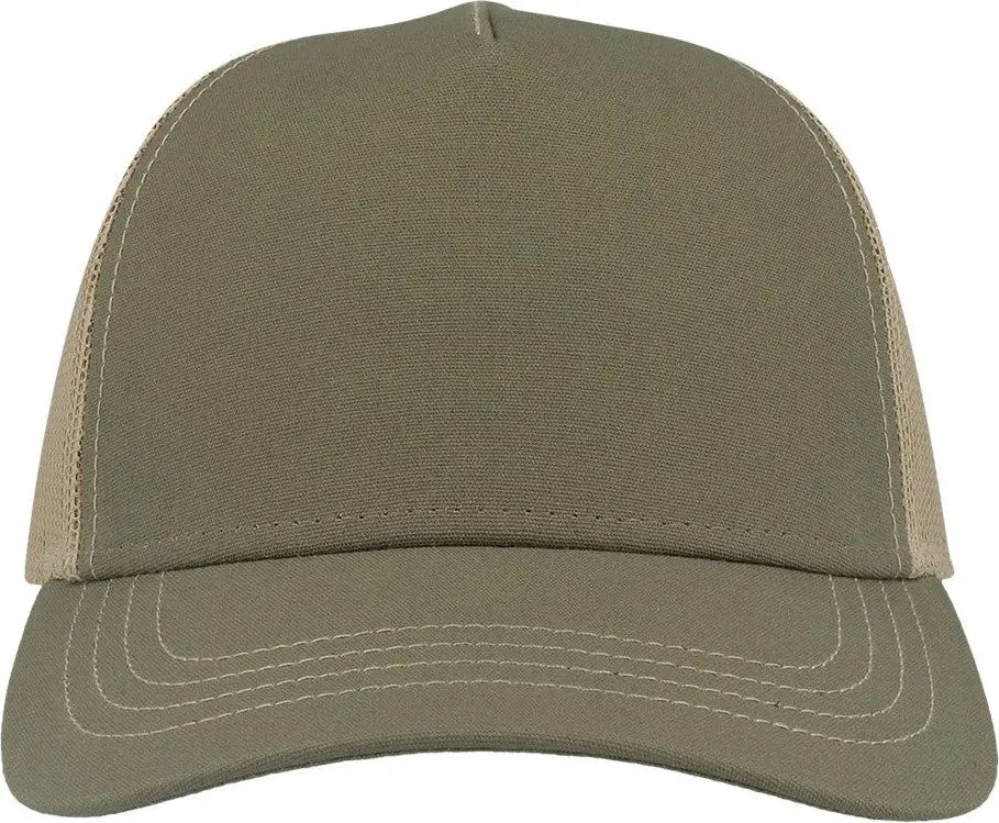 Atlantis Headwear Rapper Sustainable Canvas Cap - Olive Green Khaki - one Size Fits Most