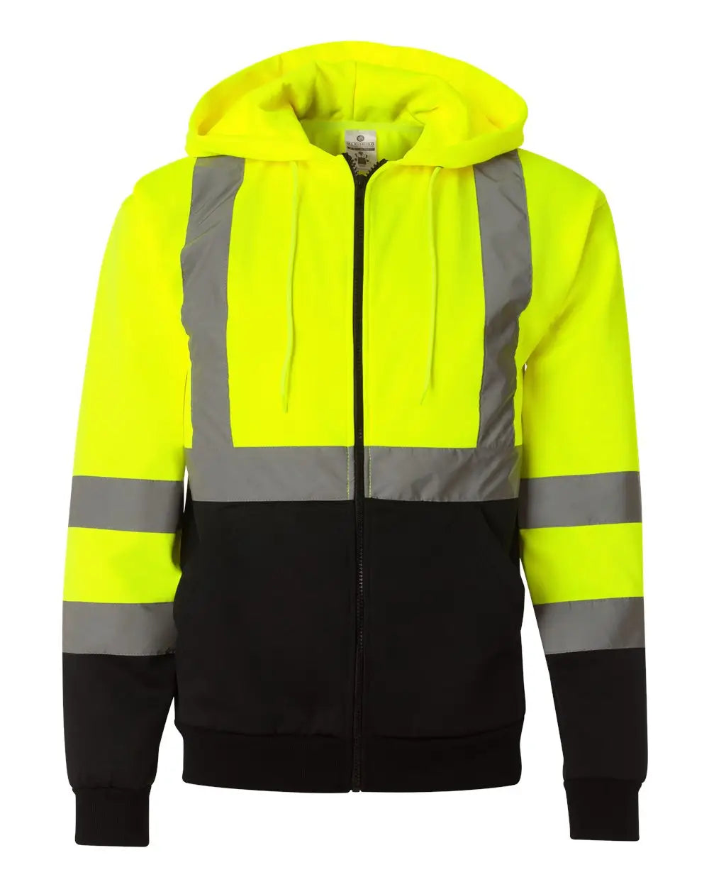 Kishigo Js102-103 Hi-vis Full-zip Hooded Sweatshirt - Lime - m