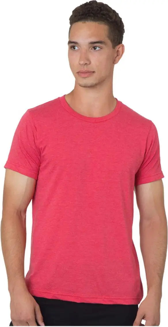Bayside 9510b 50/50 Fine Jersey T-shirt - 9510 - Heather Red - Adult Xs