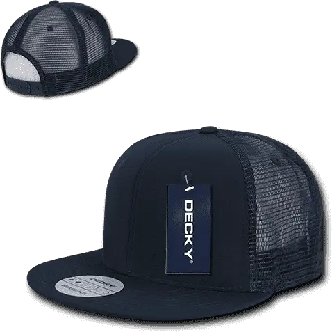 Decky 241 Ripstop Flat Bill Trucker Cap - Navy - one Size Fits Most