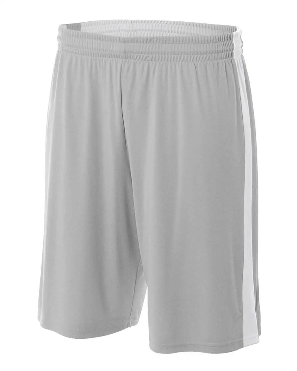 A4 Nb5284 Youth Reversible Moisture Management 8’’ Short - Silver White