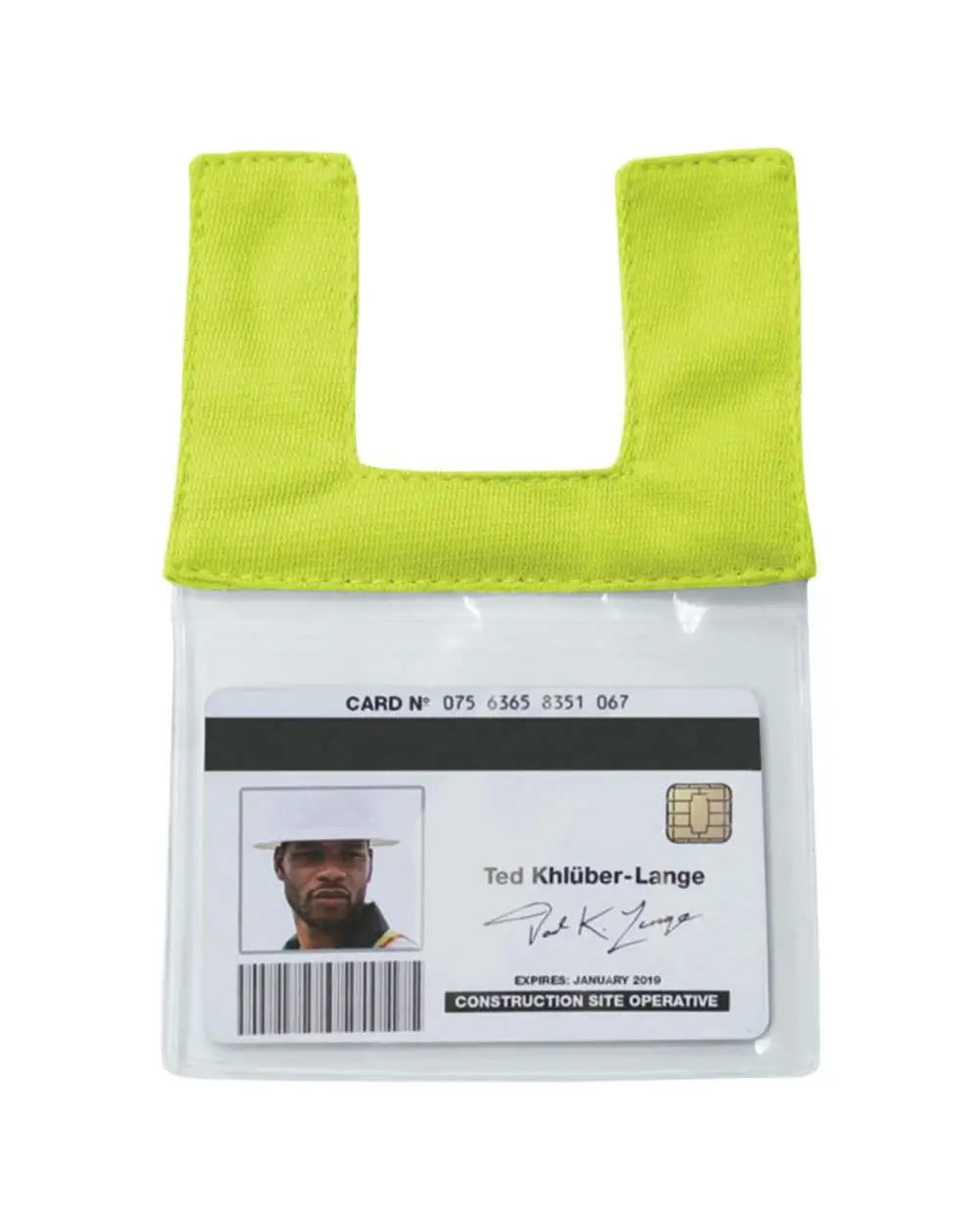 Kishigo Rtcid Retractable Clear Id Pocket - Lime - one Size Fits Most