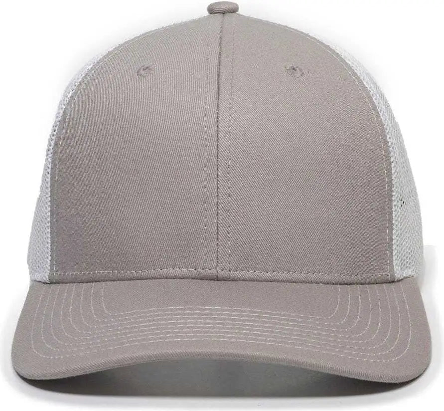 Oc Sports Oc771 Adjustable Mesh Back Cap - Light Gray White - 6 7/8’’ - 7 1/2’’