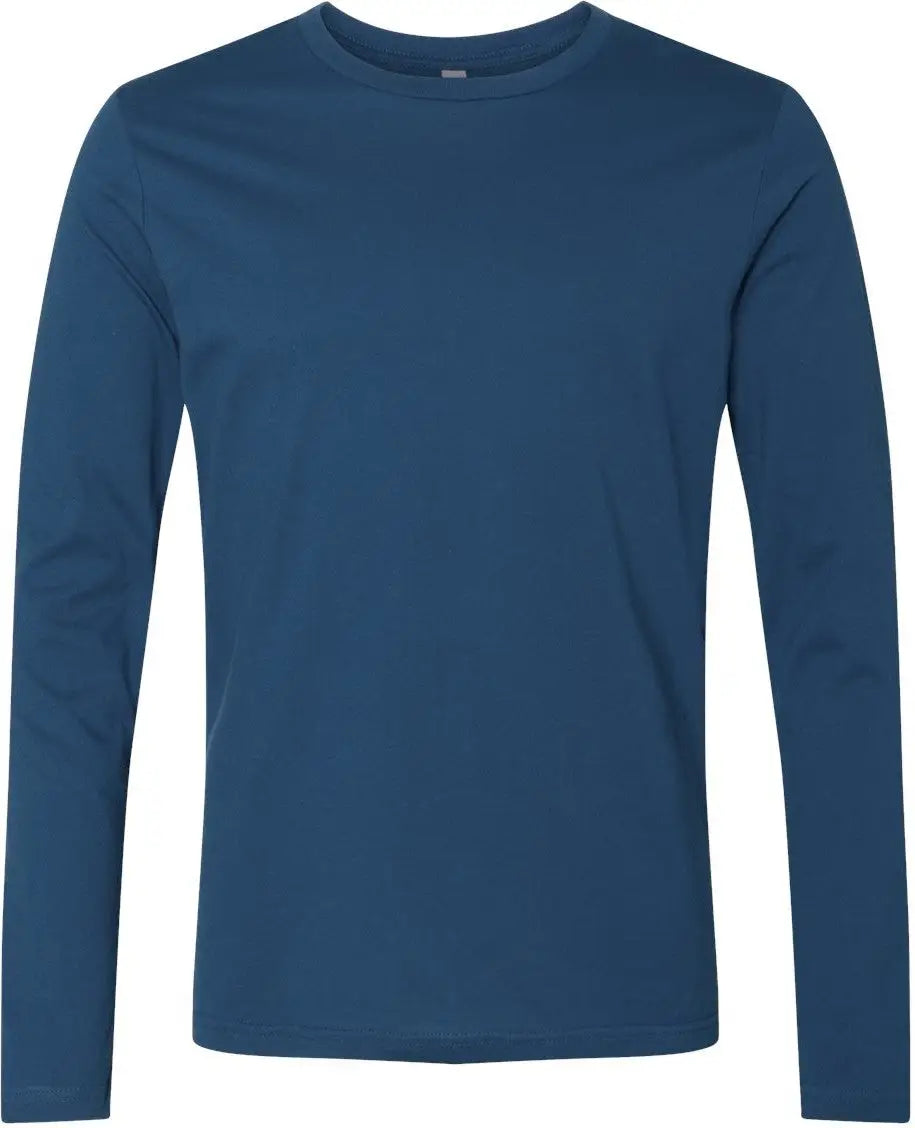 Next Level 3601 Cotton Long Sleeve T-shirt - Cool Blue - Adult Xs