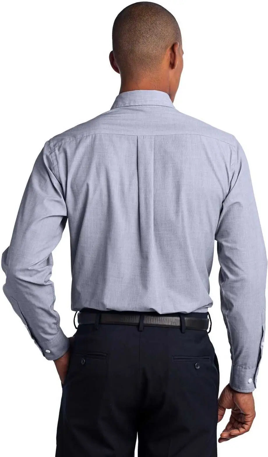 Port Authority S640 Crosshatch Easy Care Shirt - Navy Frost