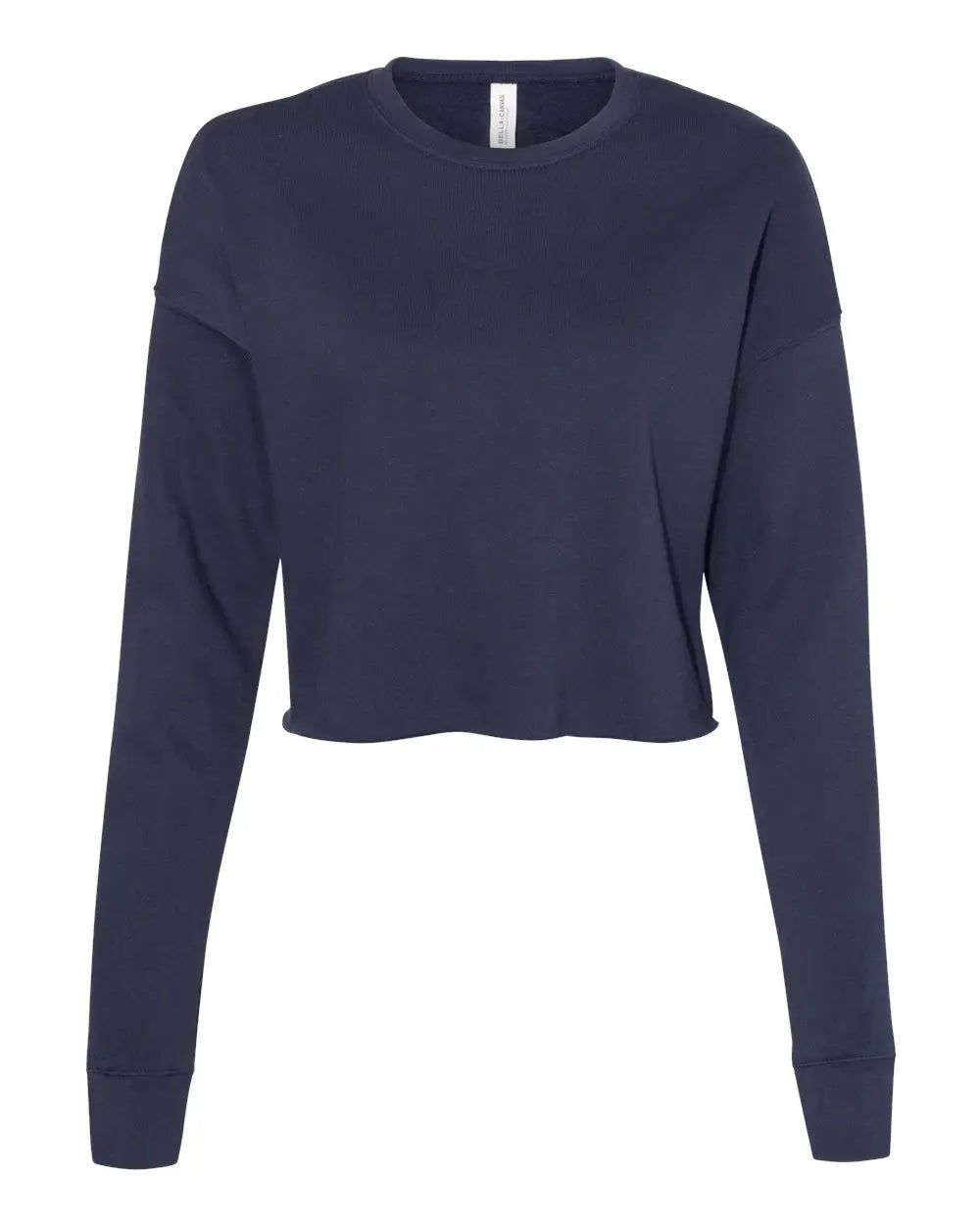 Bella + Canvas 7503 Women’s Crop Crew Fleece - Navy - s