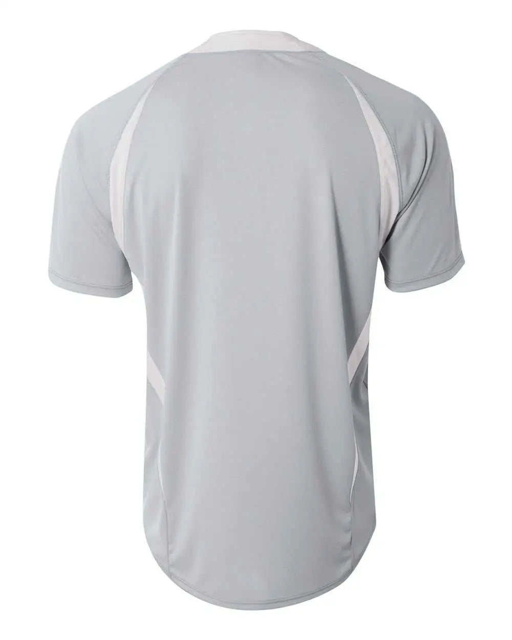 A4 Nb4229 Youth 2-button Color Block Henley - Silver White