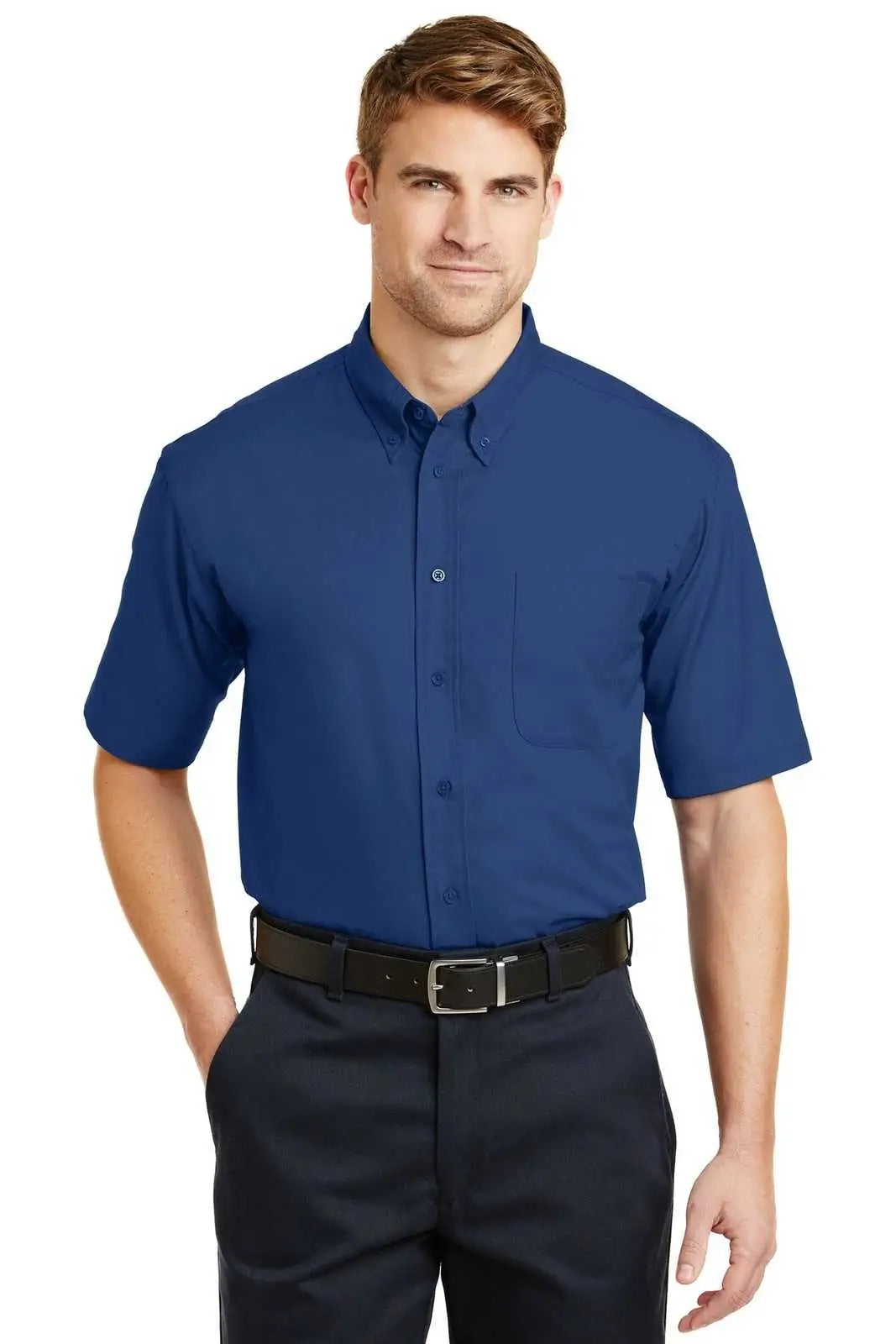 Cornerstone Sp18 Short Sleeve Superpro Twill Shirt - Royal